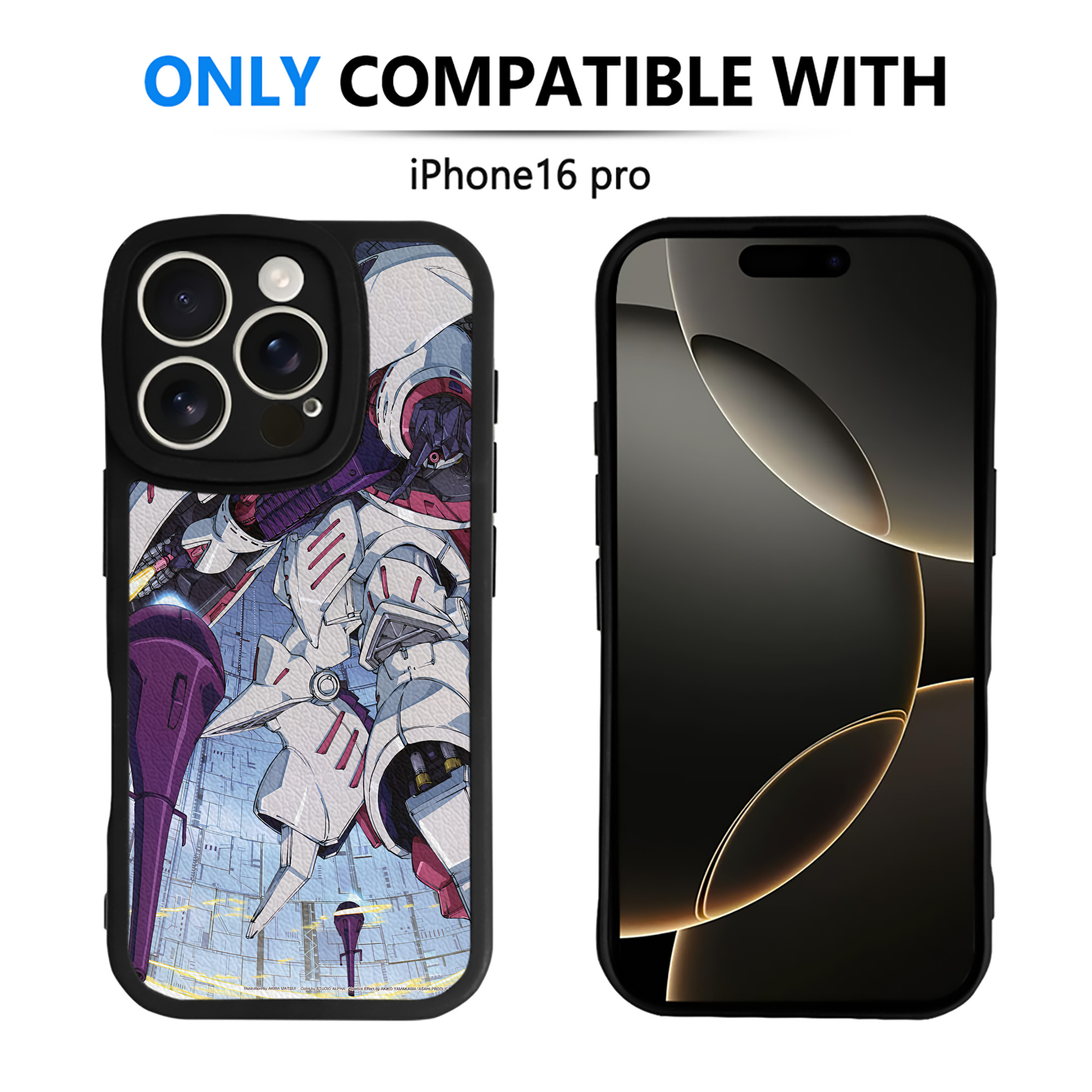 （画像用） 機動戦士ガンダム Mobile Suit Gundam 【iPhone 16シリーズ対応】シリコンスマホケース（レザー調） 材質：シリコン
